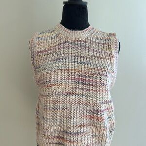 Mango Cream Crew Neck Sweater Textured Knit